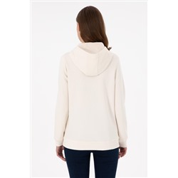 Kadın Krem Basic Sweatshirt