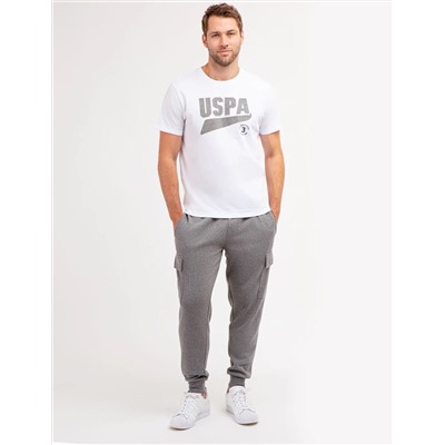 CONTRAST HEATHER USPA GRAPHIC T-SHIRT