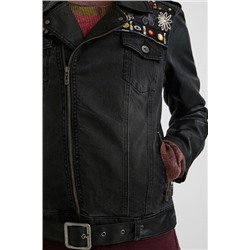 Chaqueta biker vaquera slim