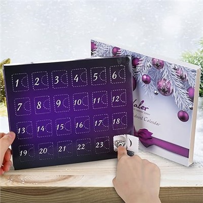 Naler Jewelry Advent Calendar 2023, Christmas DIY Bracelet Necklace Jewelry Making Kit for Christams Advent Calendar Gifts for Women Girls, 22 Charms with 1 Bracelet and 1 Necklace