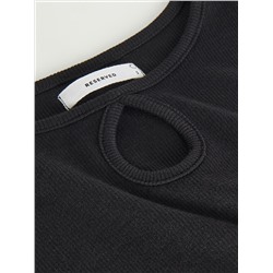 Bluse mit gesprenkelter Textur