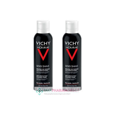 Vichy Homme Mousse à Raser Anti-Irritations 2x200mlLot  × 2