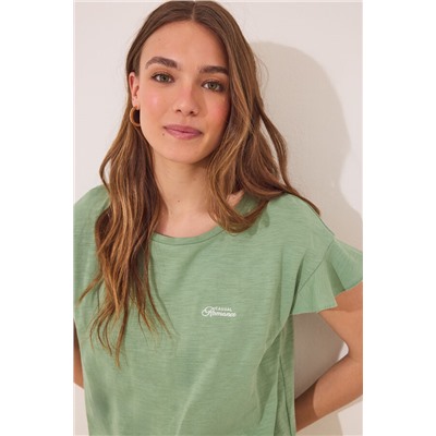 Pijama corto 100% algodón verde