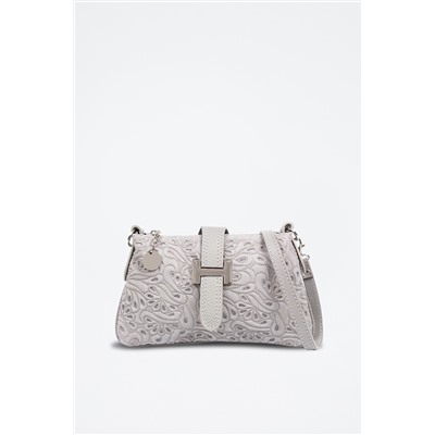 Bandolera de piel Gris claro - Firenze Artegiani
