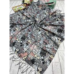 Платок женский с цветными кошками (110*110 см.) арт. 244960