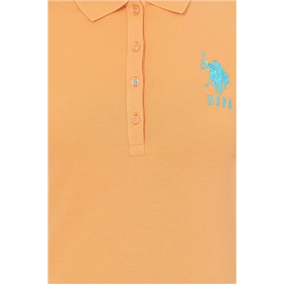 Kadın Turuncu Basic Polo Yaka Tişört