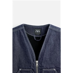 CHALECO DENIM COSTURAS