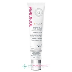 Topicrem Mela Crème Nuit Anti-Tâches Peeling Doux 40ml