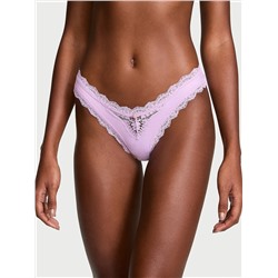 Lace-Trim Brazilian Panty