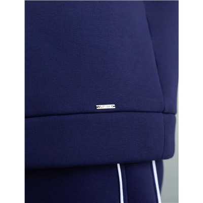 Худи среднего объема из эластичного футера трехнитики c начесом