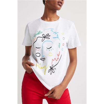 Camiseta ilustración cara