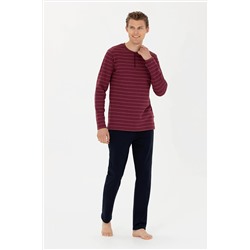 Erkek Bordo Pijama Takımı