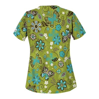 UA Butterfly Breeze Go Green Scrub Top