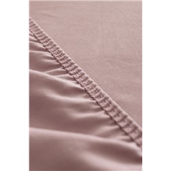 Ciel King Size Plus %100 Pamuk Lastikli Saten Çarşaf - Açık Mürdüm