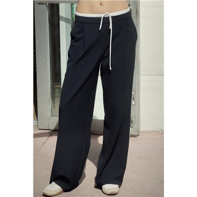 WIDE-LEG TROUSERS WITH DOUBLE WAISTBAND