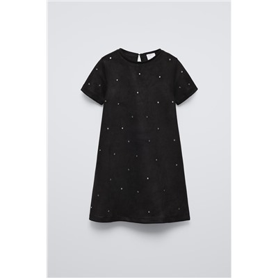 FAUX SUEDE DRESS
