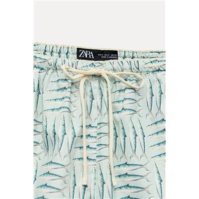 FIGURATIVE PRINT SHORTS