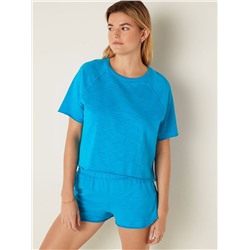 PINK SUMMER LOUNGE COTTON SHORT SLEEVE T-SHIRT