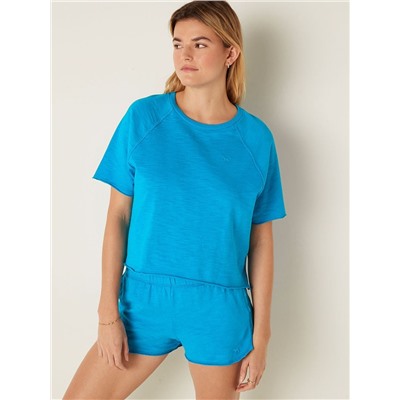PINK SUMMER LOUNGE COTTON SHORT SLEEVE T-SHIRT