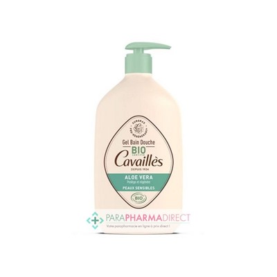 Cavaillès Gel Bain Douche - Aloe Vera - Peaux Sensibles BIO 1 Litre