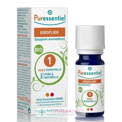 Puressentiel Huile Essentielle Giroflier BIO 5 ml
