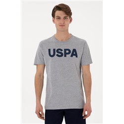 Erkek Regular Fit Bisiklet Yaka Gri Melanj Basic Tişört