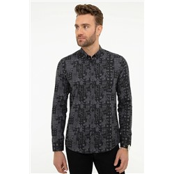 Pierre Cardin Erkek Siyah Slim Fit Gömlek G021GL004.000.861971