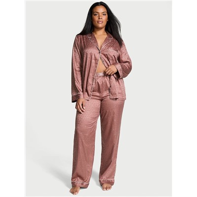 Glazed Satin Dew Drop Long Pajama Set