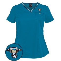 koi Scrubs tokidoki Mozzarella Embroidered Top