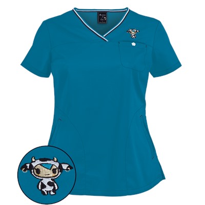 koi Scrubs tokidoki Mozzarella Embroidered Top