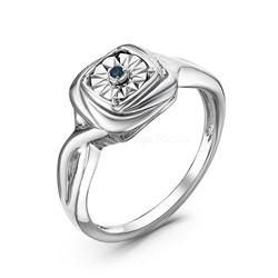 Серьги из серебра с сапфирами родированные 925 пробы SE01989B-SP