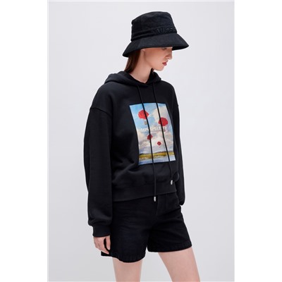 Sudadera con capucha Negro