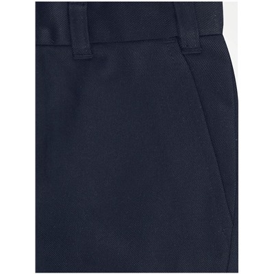 Boys Navy Regular Leg School Trousers 2 Pack