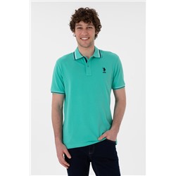 Erkek Regular Fit Polo Yaka Mint Basic Tişört