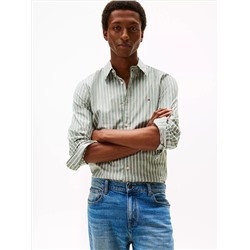 Slim Fit Stripe Print All-Day Shirt