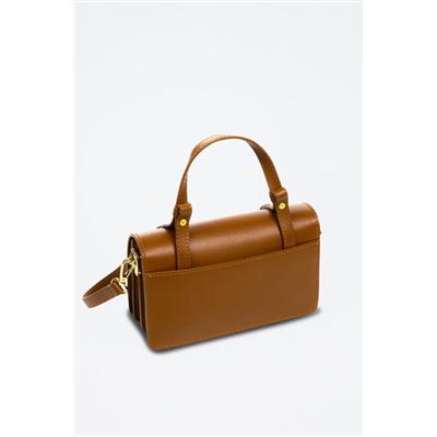 Bandolera de piel Andretta Camel