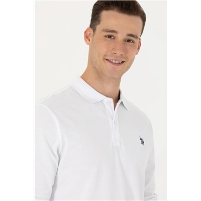 Erkek Beyaz Basic Sweatshirt