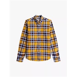 Regular Fit Plaid Stretch Oxford Shirt