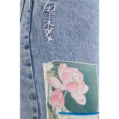 Vaquero Straight cropped japonés