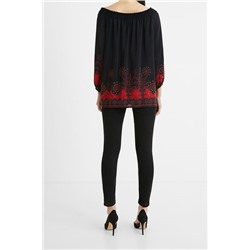 Blusa cuello barco boho