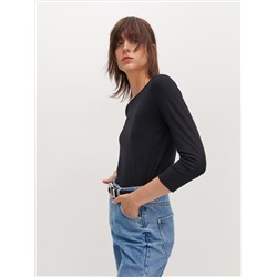 T-Shirt mit U-Boot-Ausschnitt