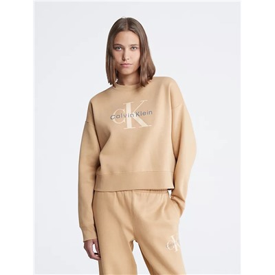 Monogram Logo Relaxed Crewneck Sweatshirt