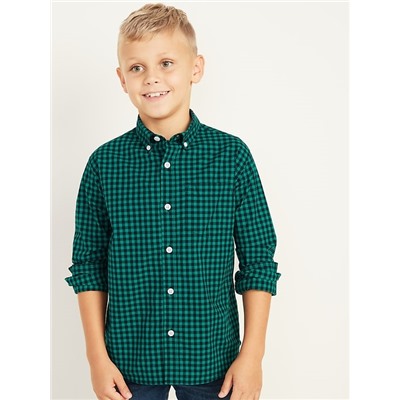 Patterned Built-In Flex Classic Shirt for Boys