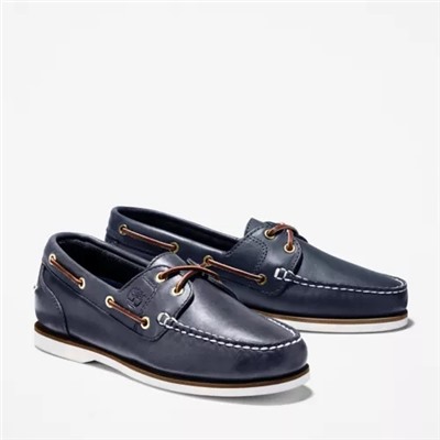 WOMEN'S CLASSIC 2-EYE LEATHER BOAT SHOES