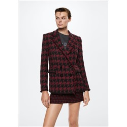 Americana pata de gallo solapas -  Mujer | MANGO OUTLET Melilla