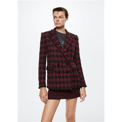 Americana pata de gallo solapas -  Mujer | MANGO OUTLET Melilla
