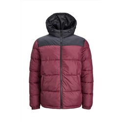 Anorak con capucha Burdeos