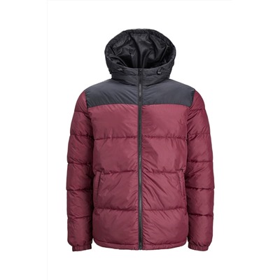 Anorak con capucha Burdeos