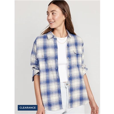 Loose Flannel Boyfriend Shirt