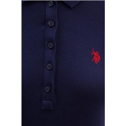 Kadın Lacivert Basic Polo Yaka Tişört